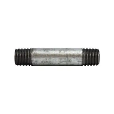 Midland Industries 58046 - Pipe Nipple, 3/8" MPT x 3/8" MPT, 4" L, Steel, Galvanized, SCH 80