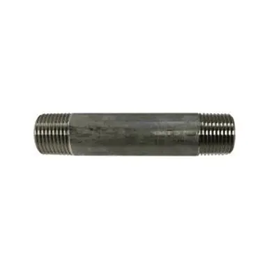 Midland Industries 48050 - Welded Pipe Nipple, 3/8" MPT x 3/8" MPT, 6" L, Stainless Steel, SCH 40