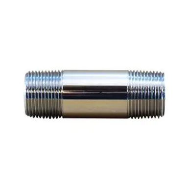 Midland Industries 41062 - Pipe Nipple, 1/2" MPT x 1/2" MPT, 2" Brass, Chrome-Plated