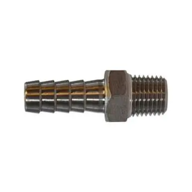 Midland Industries 73975 - Reducing Nose Nipple, 1" Hose Barbed x 3/4" Male BSP, Stainless Steel