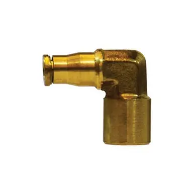 Midland Industries 20192 - 90° Elbow, 1/8" Push-In x 1/8" Female NPTF, Brass