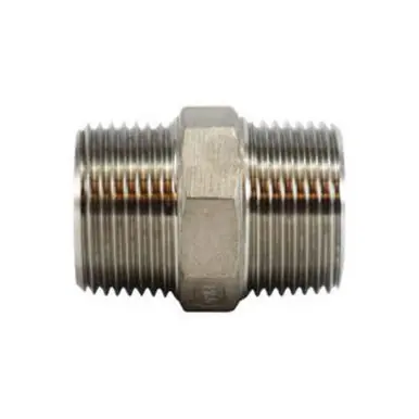 Midland Industries 63721 - Hex Nipple, 1/4" MPT x 1/4" MPT, Stainless Steel