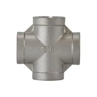 Midland Industries 63399 - Cross, 2-1/2" FPT x 2-1/2" FPT x 2-1/2" FPT x 2-1/2" FPT, Stainless Steel