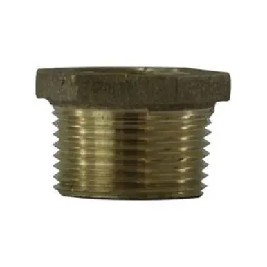 Midland Industries 44515LF - Hex Bushing, 1-1/4" MPT x 3/8" FPT, Bronze