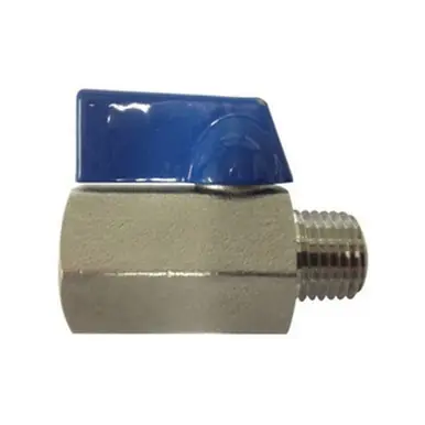 Midland Industries 46933SS - Mini Ball Valve, 1/2" Nominal, MIP x FIP, 400 psi Pressure, -10 to 150°