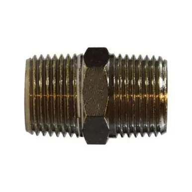 Midland Industries 28910 - Pipe Nipple, 1" Male BSPT x 1" Male BSPT, Brass