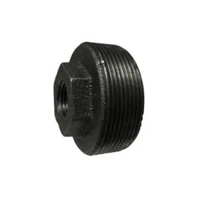 Midland Industries 64537 - Reducer Hex Bushing, 3" MPT x 1-1/2" FPT, Iron, Galvanized