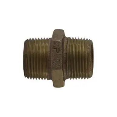 Midland Industries 44725 - Hex Nipple, 1" MPT x 1" MPT, 2.06", Bronze