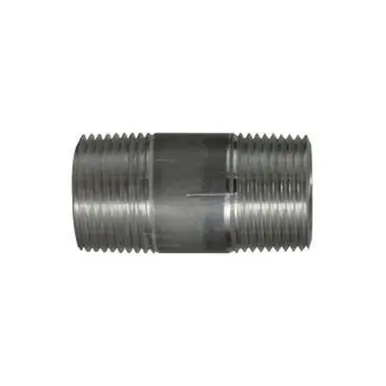 Midland Industries 76086 - Pipe Nipple, 3/4" MPT x 3/4" MPT, 4" L, Aluminum