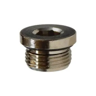 Midland Industries 28835 - Countersunk Sealed Plug, 1/8" BSPP, Brass, Nickel-Plated