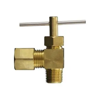 Midland Industries 26013 - Captive Sleeve Angle Needle Valve, 5/16 x 1/8" Nominal, Compression x MIP