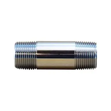 Midland Industries 41089 - Pipe Nipple, 3/4" MPT x 3/4" MPT, 5-1/2", Brass, Chrome-Plated