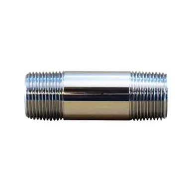 Midland Industries 41077 - Pipe Nipple, 1/2" MPT x 1/2" MPT, 18" Brass, Chrome-Plated