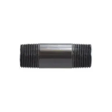 Midland Industries 55235 - Pipe Nipple, 4" MPT x 4" MPT, 12" L, PVC, Dark Gray, SCH 80 Schedule