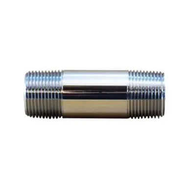 Midland Industries 41096LF - Pipe Nipple, 3/4" MPT x 3/4" MPT, 12" Brass, Chrome-Plated