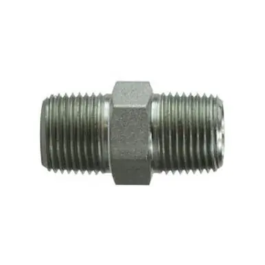 Midland Industries 54042420 - Reducing Hex Pipe Nipple, 1-1/2" MPT x 1-1/4" MPT, Steel