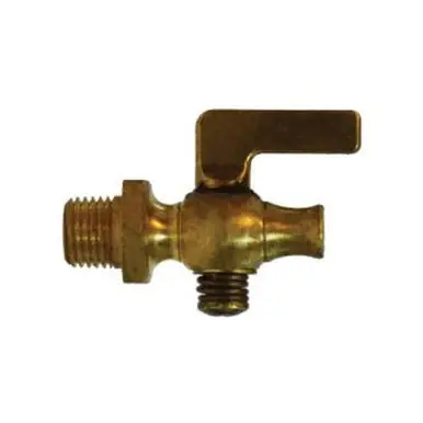 Midland Industries 46318 - Air Cock, 1/2" Nominal, MIP x Straight Nose, Lever, Hex, Brass Body
