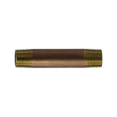 Midland Industries 40043 - Seamless Pipe Nipple, 3/8" MPT x 3/8" MPT, 2-1/2", Brass