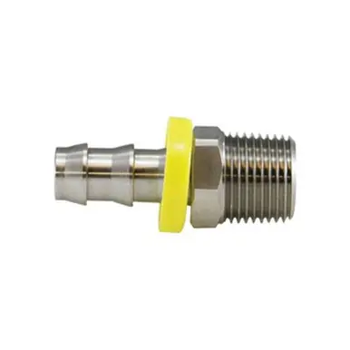 Midland Industries 30201SS - Adapter, 1/4" Push-On Hose Barb x 1/4" MIP, Stainless Steel