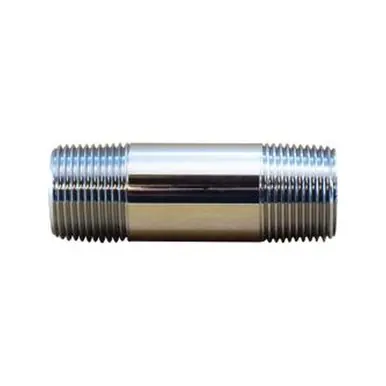 Midland Industries 41002 - Pipe Nipple, 1/8" MPT x 1/8" MPT, 1-1/2", Brass, Chrome-Plated