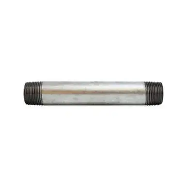 Midland Industries 56092 - Welded Pipe Nipple, 3/4" MPT x 3/4" MPT, 8" L, Steel, Galvanized, SCH 40