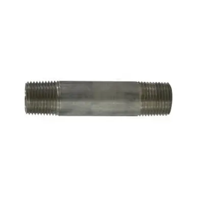 Midland Industries 48062 - Welded Pipe Nipple, 1/2" MPT x 1/2" MPT, 2" L, Stainless Steel, SCH 40