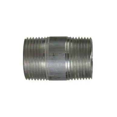 Midland Industries 76101 - Pipe Nipple, 1" MPT x 1" MPT, 2" L, Aluminum