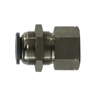 Midland Industries 20176C - Bulkhead Connector, 1/2" Push-In x 3/8" FIP, Composite