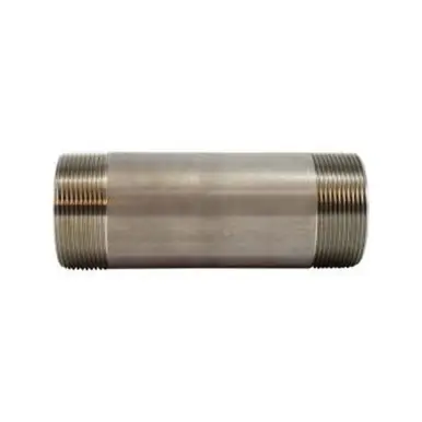 Midland Industries 48186 - Welded Pipe Nipple, 2-1/2" MPT x 2-1/2" MPT, 5-1/2" L, Stainless Steel
