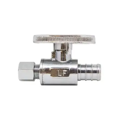 Midland Industries 746537 - Straight Supply Stop, 1/2 x 1/4" Nominal, PEX x Compression, Brass Body