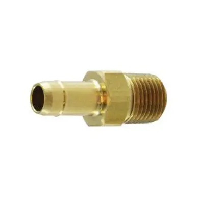 Midland Industries 21025 - Single Mini Adapter, 3/8" Barbed x 1/8" MIP, Brass