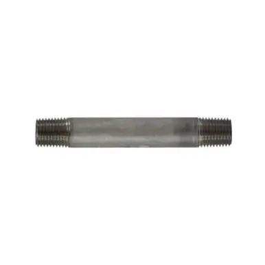 Midland Industries 48020 - Welded Pipe Nipple, 1/4" MPT x 1/4" MPT, 7/8" L, Stainless Steel, SCH 40