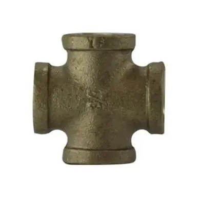 Midland Industries 44392LF - Pipe Cross, 3/8" FPT x 3/8" FPT x 3/8" FPT x 3/8" FPT, Bronze