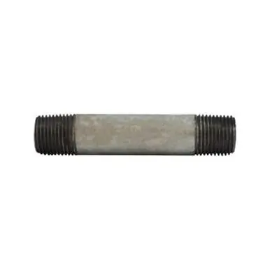 Midland Industries 56048 - Welded Pipe Nipple, 3/8" MPT x 3/8" MPT, 5" L, Steel, Galvanized, SCH 40
