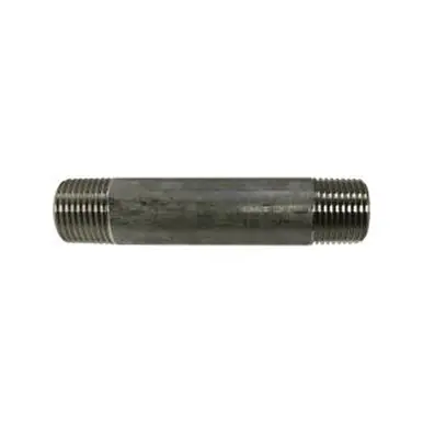 Midland Industries 48040 - Welded Pipe Nipple, 3/8" MPT x 3/8" MPT, 1" L, Stainless Steel, SCH 40