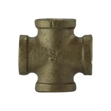 Midland Industries 44391LF - Pipe Cross, 1/4" FPT x 1/4" FPT x 1/4" FPT x 1/4" FPT, Bronze
