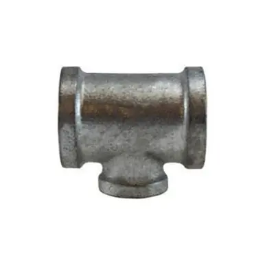 Midland Industries 64301 - Reducing Tee, 1-1/4" FPT x 1-1/4" FPT x 1/2" FPT, Iron, Galvanized, 150