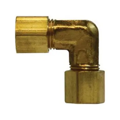 Midland Industries 26124 - Captive Sleeve Union Elbow, 1/4" Compression x 1/4" Compression, Brass