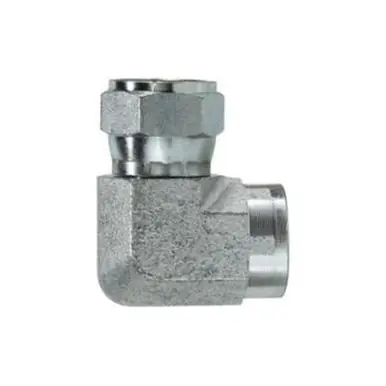 Midland Industries 650366 - Swivel Nut Elbow, 3/8" JIC Tube x 3/8" FPT, Steel