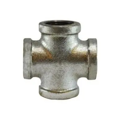 Midland Industries 64396 - Cross, 1-1/4" FPT x 1-1/4" FPT x 1-1/4" FPT x 1-1/4" FPT, Iron,