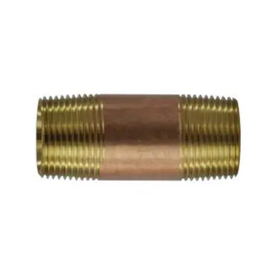 Midland Industries 40107 - Seamless Pipe Nipple, 1" MPT x 1" MPT, 5" Brass