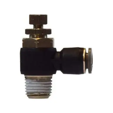 Midland Industries 20781C - Meter In Right Angle Flow Control Valve, 3/8 x 3/8" Nominal, Push-In x