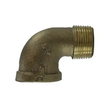 Midland Industries 44163LF - 90° Street Elbow, 1/2" FPT x 1/2" MPT, Bronze