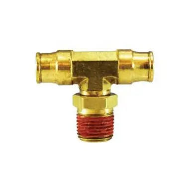 Midland Industries 20107 - Swivel Branch Tee, 3/8" Tube OD x 1/4" Male NPTF x 3/8" Tube OD, Brass