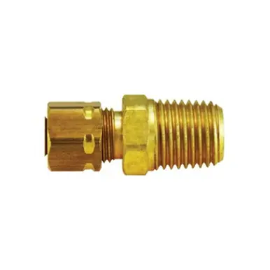 Midland Industries 26185 - Captive Sleeve Union, 5/16" Compression x 3/8" MPT, Brass
