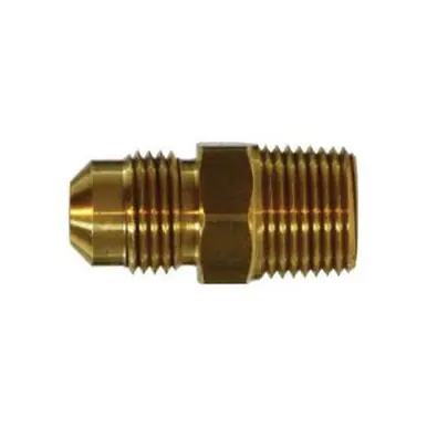 Midland Industries 10269 - Adapter, 1/2" Male Flared x 1/2" Male NPTF, Brass