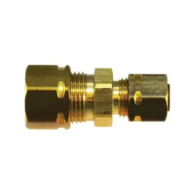 Midland Industries 26068 - Union w/ 26007 Nut, 1/2" Compression x 1/2" Compression, Brass