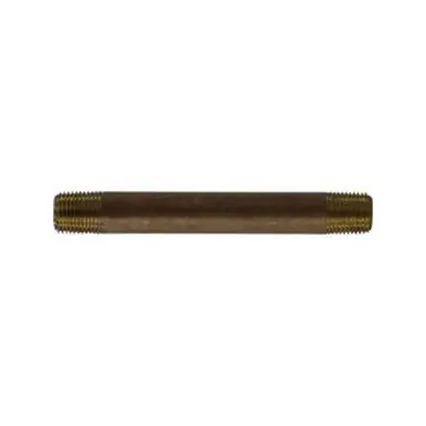 Midland Industries 40014 - Seamless Pipe Nipple, 1/8" MPT x 1/8" MPT, 9" Brass