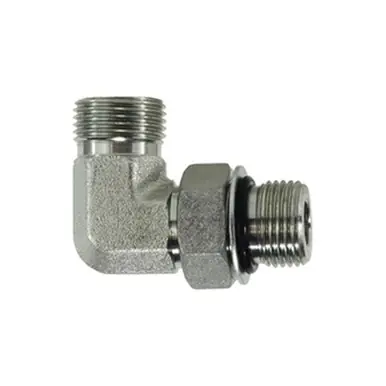 Midland Industries FS68012020 - 90° Elbow, 1-1/4" Face Seal x 1-1/4" Male ORB, Steel