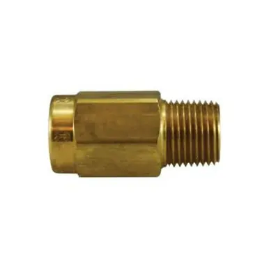 Midland Industries 46566 - Check Valve, 1/4" Nominal, FPT x MPT, Brass Body, Import